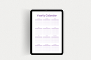 Undated Yearly Calendar Printable, a Stationery Template by The Chaos Project (Thumbnail 4 of 10)