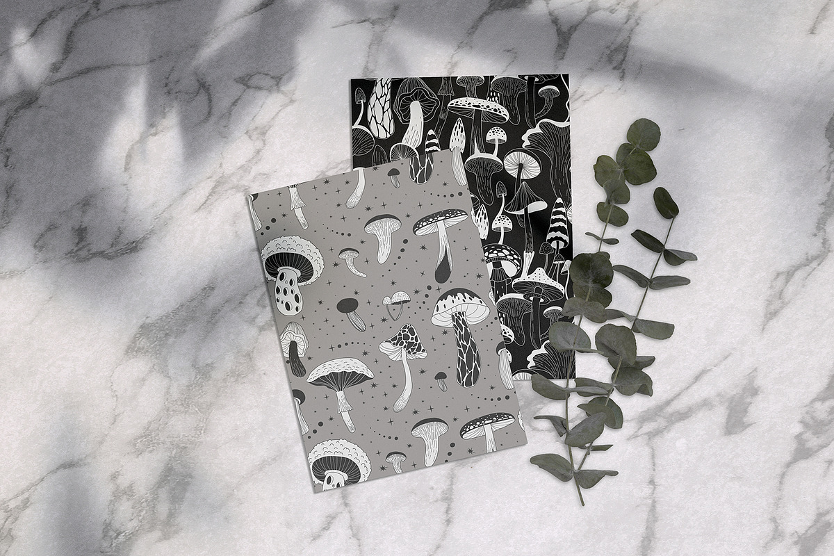 Mushrooms. collection, a Decorative Illustration by Merfin (Photo 6 of 6)