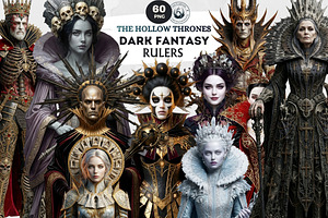 Dark Fantasy Rulers Gothic Clipart 1, a Person Illustration by ThatsDesignArt