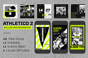 ATHLETICO 2- BALLER INSTAGRAM KIT, a Social Media Template by GOAT Design Co. (Thumbnail 1 of 13)