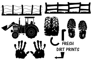 Farm & Animal Silhouettes AI EPS PNG