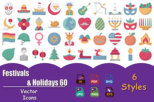 Festival and Holidays Vector Icons, a Solid Icon by Vector Portal