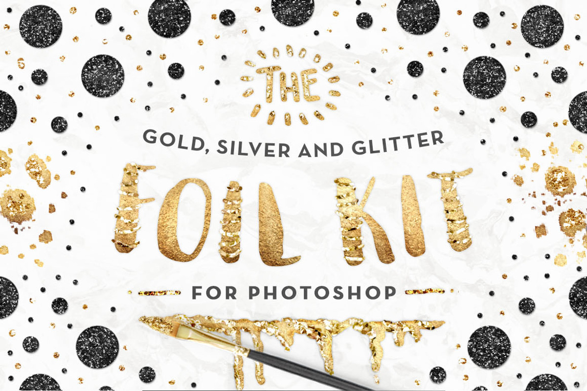 The Gold Foil Kit Essentials+Bonus!, a Layer Style Add-On by Pink Coffie (Photo 9 of 9)