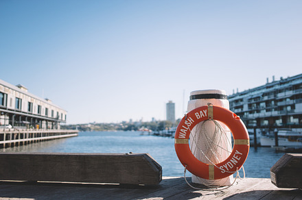 Life saving reel at Walsh Bay Sydney