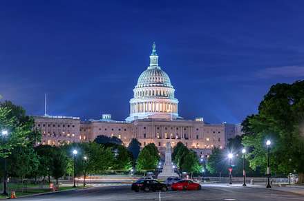 Night view of Washington DC, an Architecture Photo by Lucky Photographer