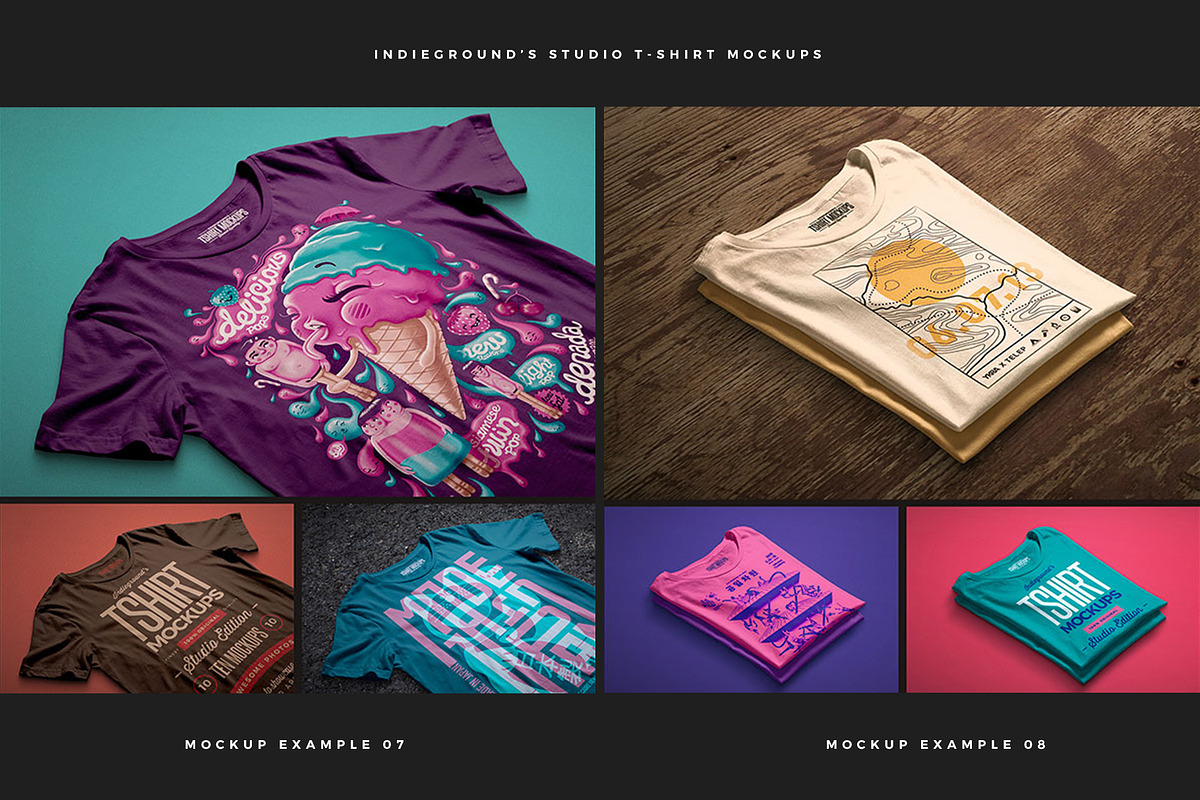 Studio T-Shirt Mockups, a Shirt Mockup by Indieground Design Inc. (Photo 5 of 6)