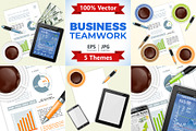 Business and Teamwork Concepts, a Finance Illustration by TAlex (Thumbnail 1 of 6)