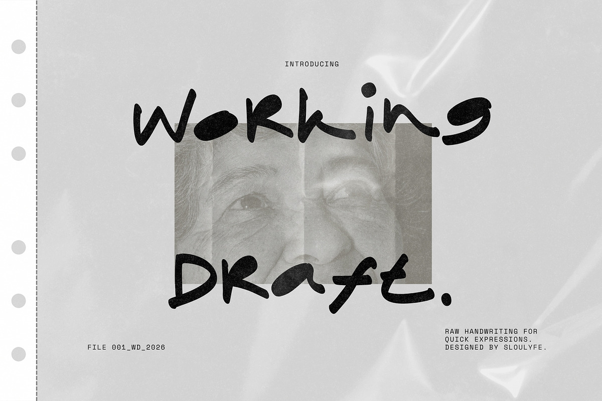 Working Draft - Raw Handwritten, a Handwritten Font by Sloulyfe (Photo 1 of 10)