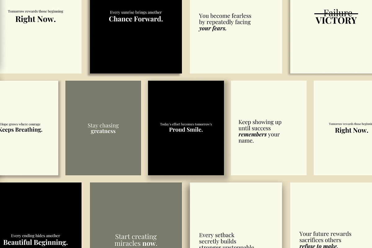 50 INSPIRING INSTAGRAM QUOTES, a Social Media Template by RB Boutique (Photo 2 of 8)