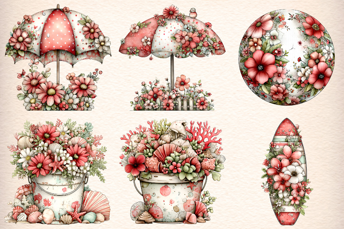 Whimsical Summer Sublimation Clipart, an Illustration by Digital Artistic99 (Photo 3 of 11)
