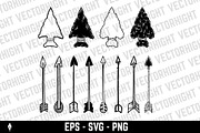 Set of primitive stone arrowheads, an Object Illustration by Vectorhight (Thumbnail 2 of 3)