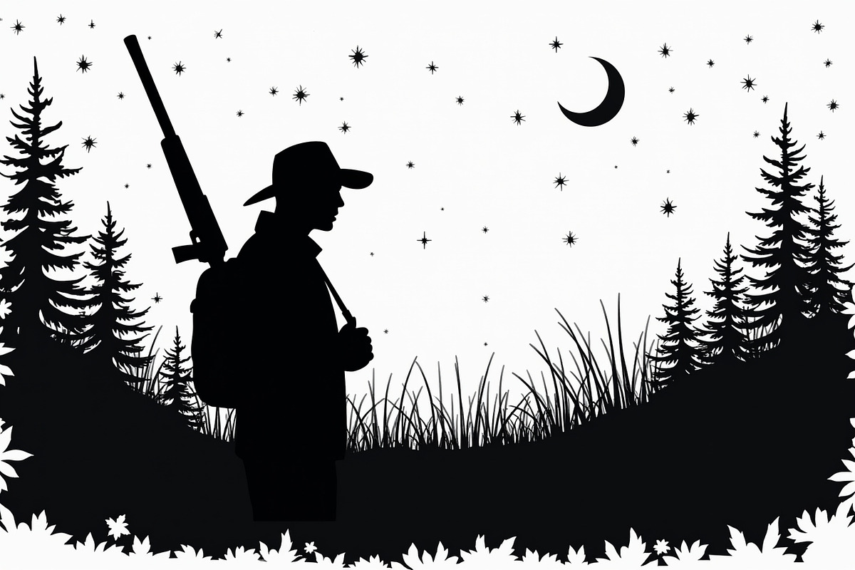 Camouflage Hunter Silhouette Vector, an Illustration by Amazin_art (Photo 9 of 10)