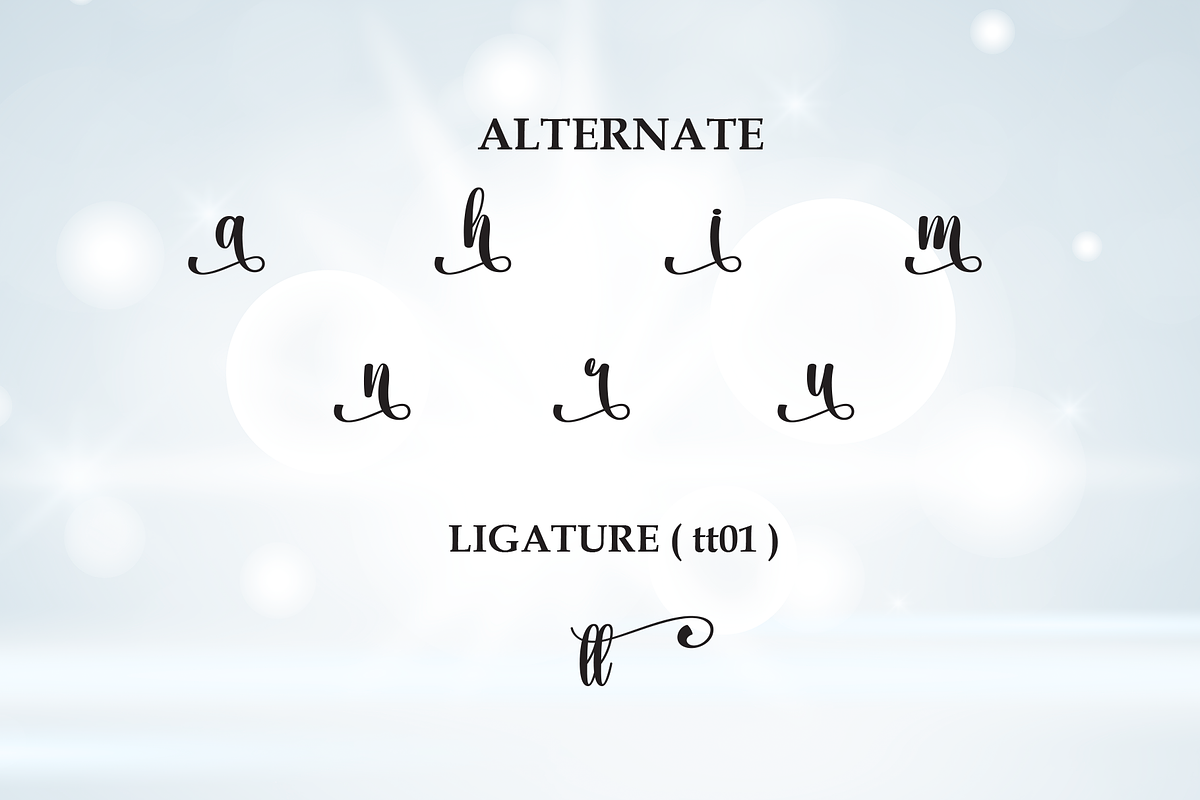 Glittering | Script Font, a Handwritten Font by Scratchones (Photo 8 of 9)