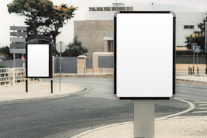 Roadside Advertising Sign Mockup
