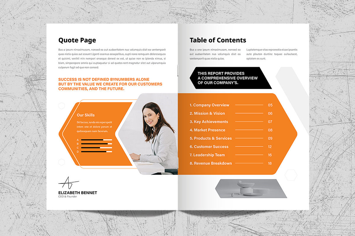 Annual Report Brochure Template, a Brochure Template by White Graphic (Photo 2 of 11)
