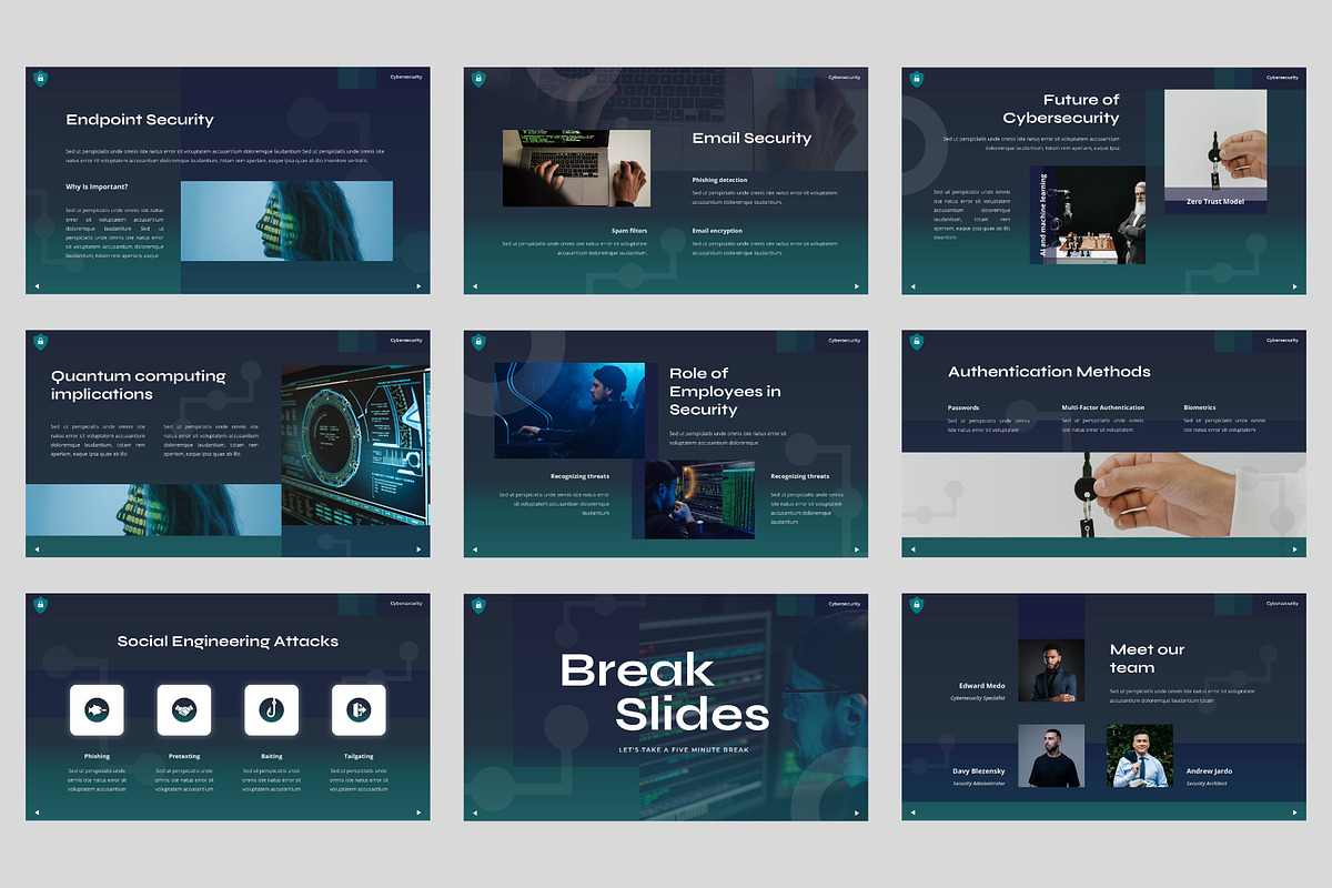Secure - Cybersecurity Google Slides, a Presentation Template by BeadyLab (Photo 3 of 4)