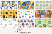 70 (kids) monster seamless pattern, a Pattern Graphic by Poppy Lane Studio (Thumbnail 5 of 10)
