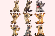 Hyenas PNG Clipart Bundle, a Graphic by M9 Design (Thumbnail 6 of 10)