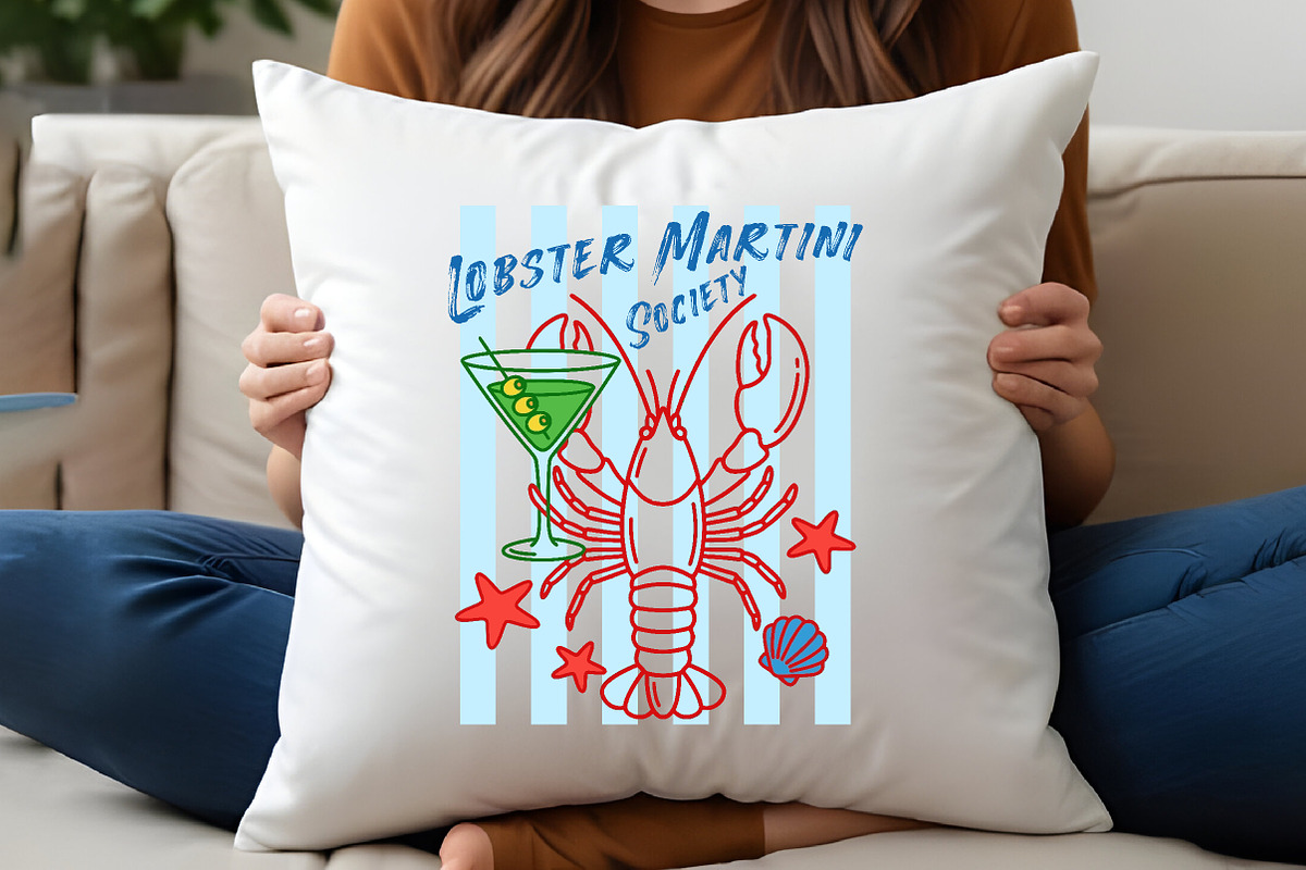 Summer Lobster Martini Society PNG, an Illustration by Canvas Craft (Photo 6 of 6)