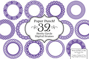 Purple Lace Vector Frames, an Illustration by Amanda Ilkov (Thumbnail 1 of 5)