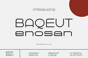 Baqeut Enosan|| Unique Display Font, a Sans Serif Font by Idea Studio