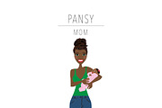 Mom & Baby Portrait Clip Art, a Person Illustration by Lauren Lesley Studio (Thumbnail 23 of 33)