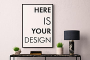 Mock up poster with a console table, a Print Template by FilL239 (Thumbnail 4 of 7)
