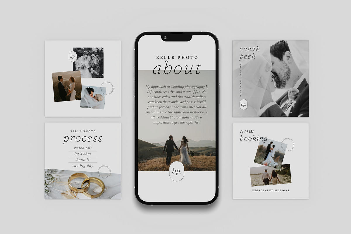 Photographer Instagram Bundle Canva, a Social Media Template by frommakertomaker (Photo 5 of 10)