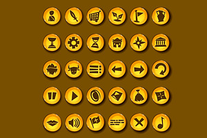30 Video game cartoon vector icons