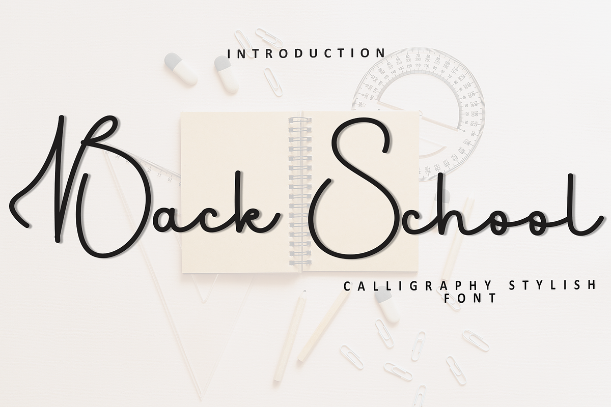Back School, a Handwritten Font by InermediaSTUDIO (Photo 1 of 8)