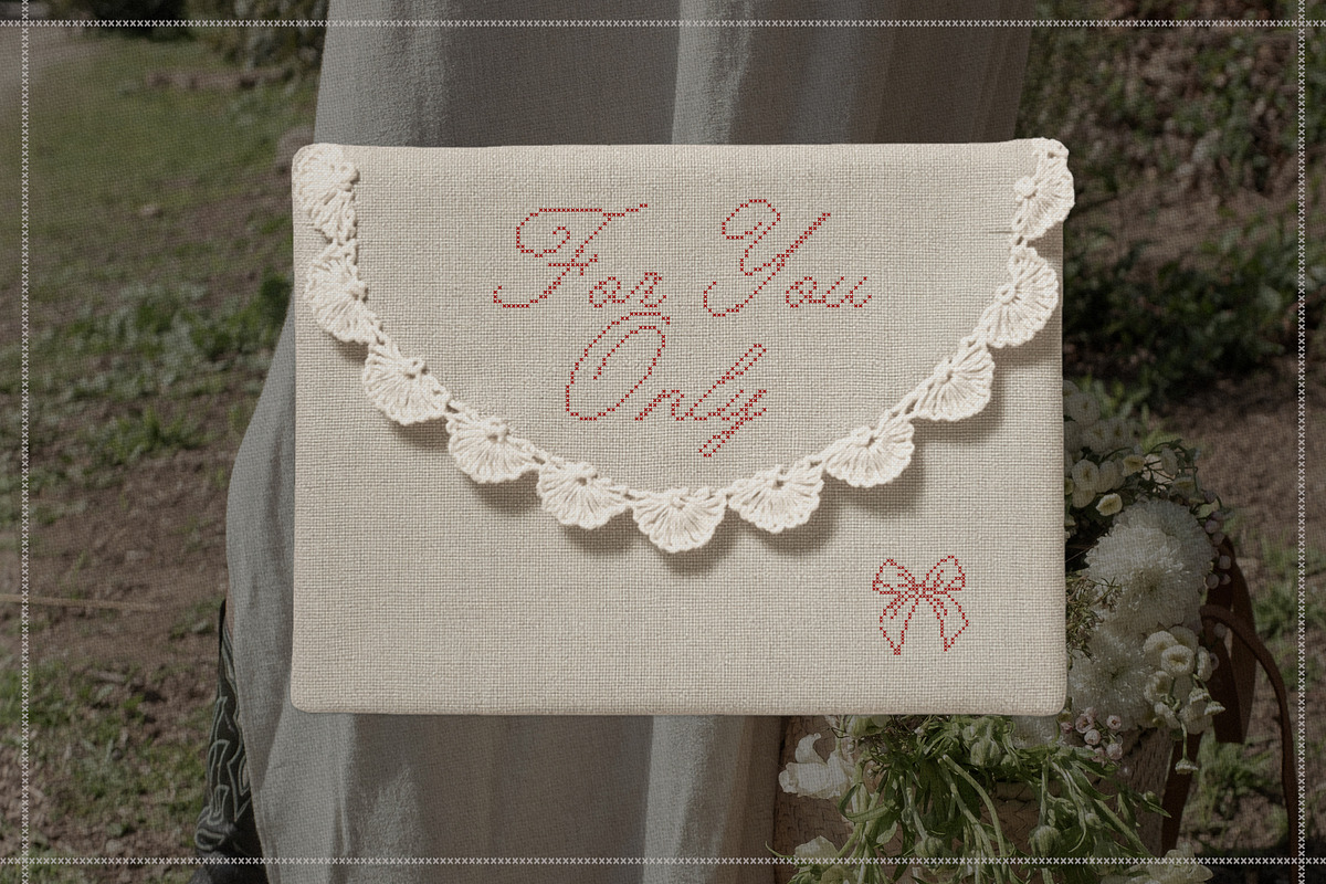 Fine Stitch Embroidered Script Font, a Script Font by AnMark (Photo 10 of 13)