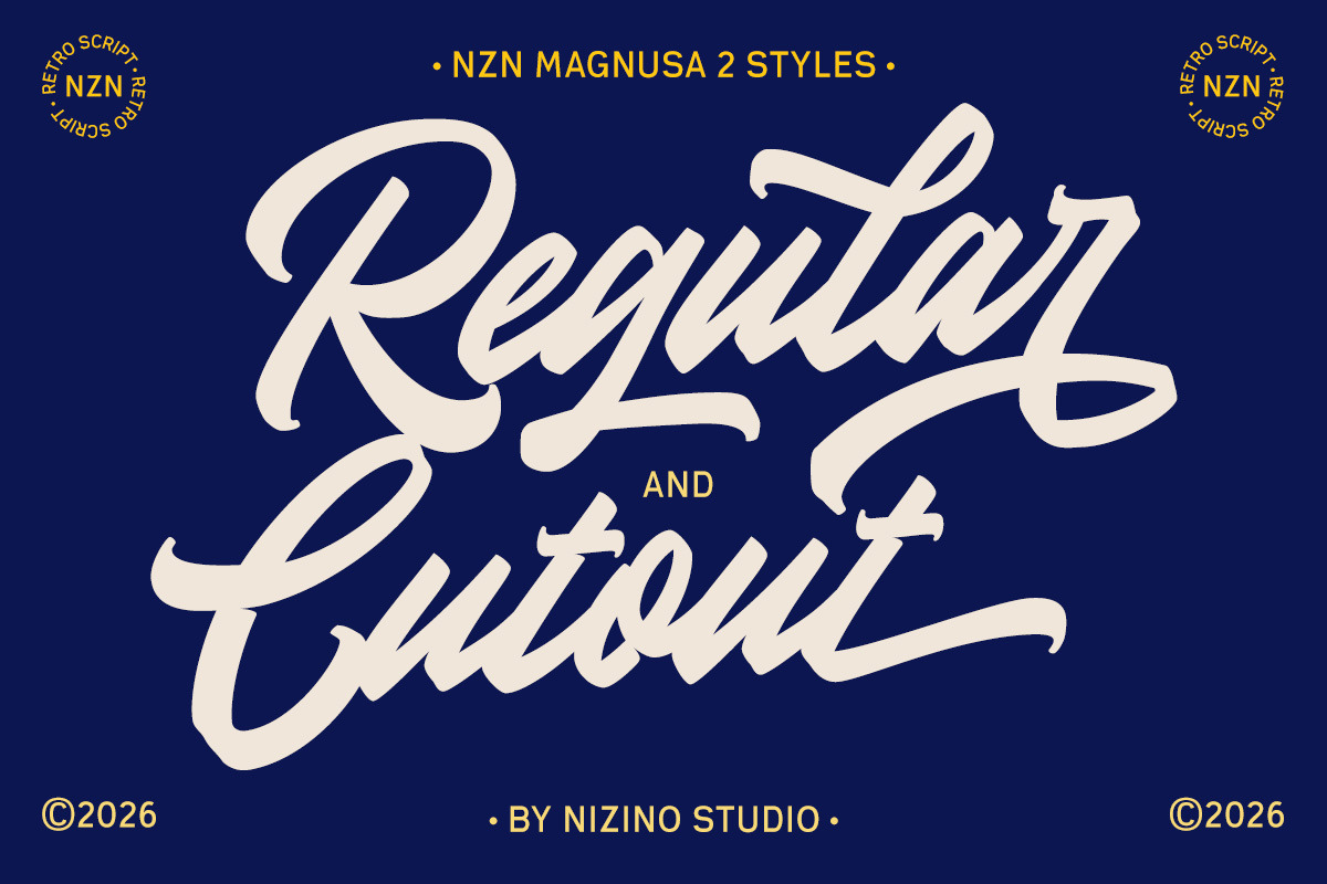 NZN Magnusa - Bold Script Font, a Font by Nizino Studio (Photo 5 of 11)