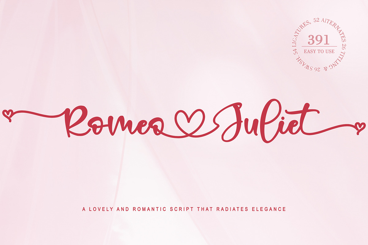 Romeo Juliet, a Script Font by Letterara (Photo 1 of 12)