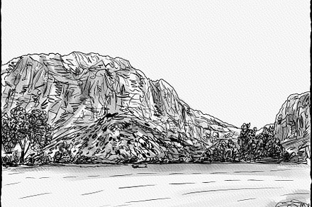 East Temple Mountain in Zion National Park Washington County Utah WPA Poster Ar, a Nature Photo by patrimonio