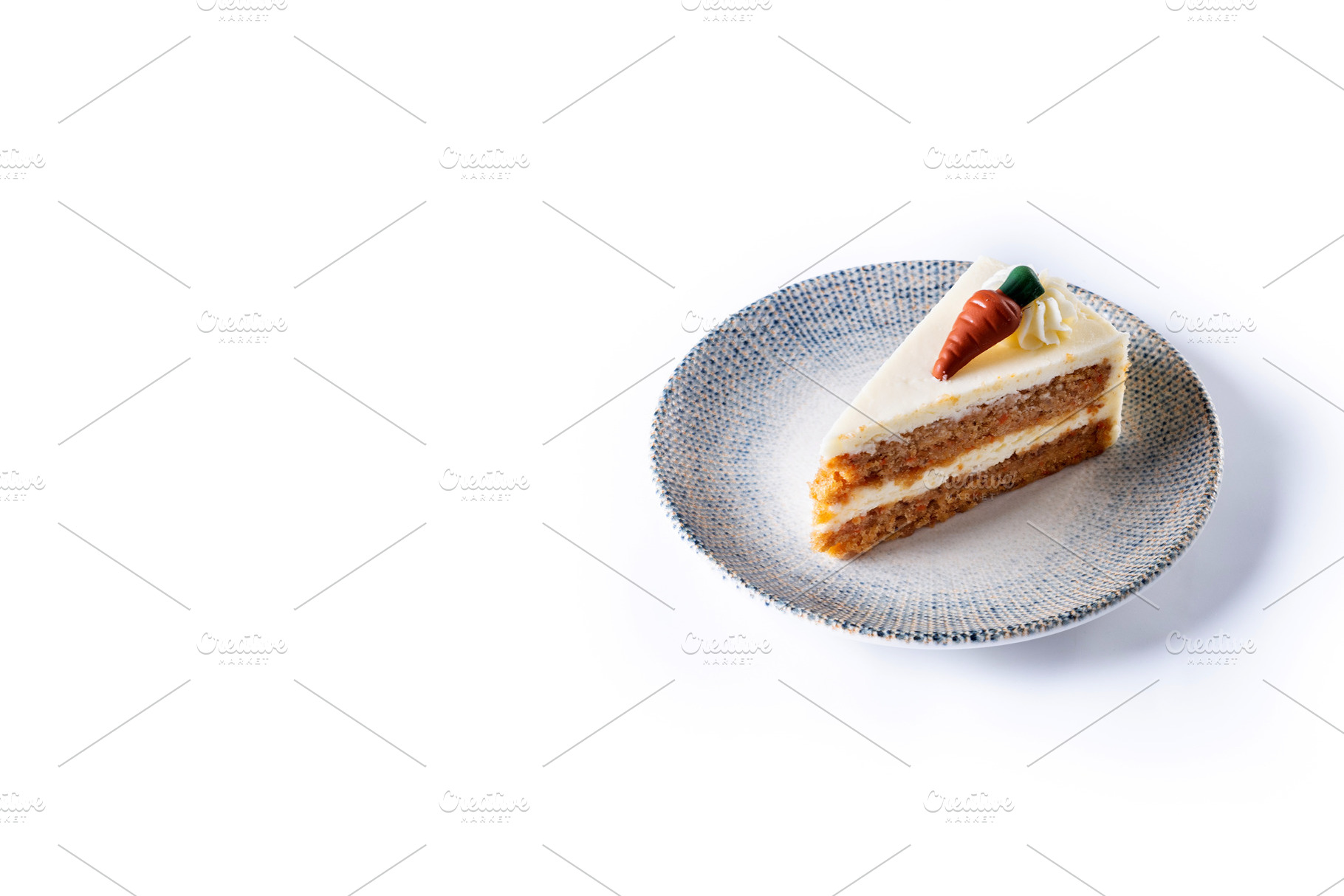 Carrot cake slice with cream cheese frosting, a Food & Drink Photo by etorres69