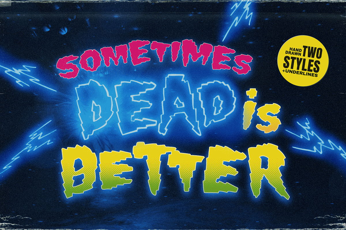 Shock Block: An Electrifying Font, a Handwritten Font by Wingsart Studio (Photo 9 of 16)