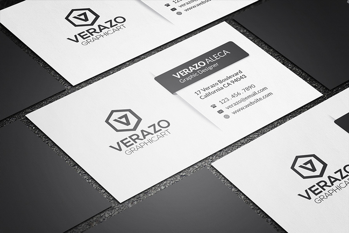 Clean Minimal Business Card, a Business Card Template by Verazo (Photo 3 of 3)