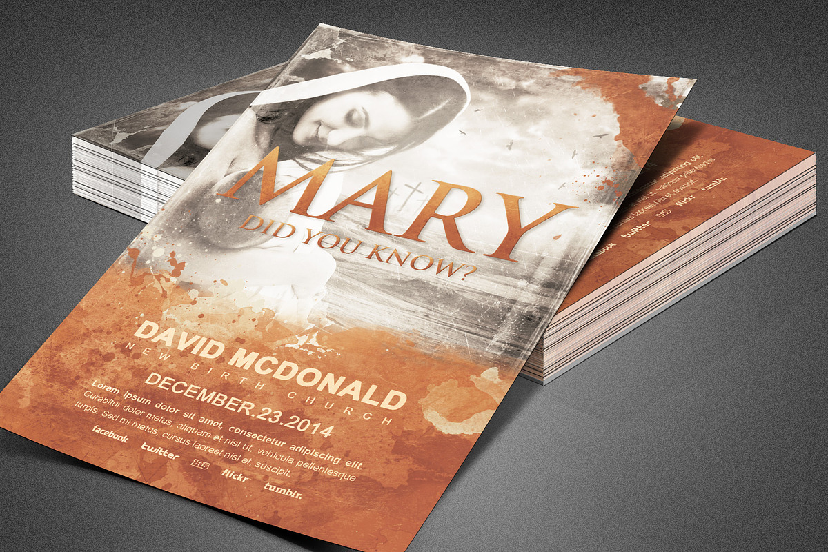 Mary Did You Know? Church Flyer, a Flyer Template by loswl (Photo 1 of 6)