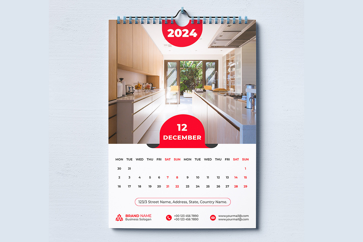 Calendar 2024 Template, a Stationery Template by pixelcreatx (Photo 7 of 7)