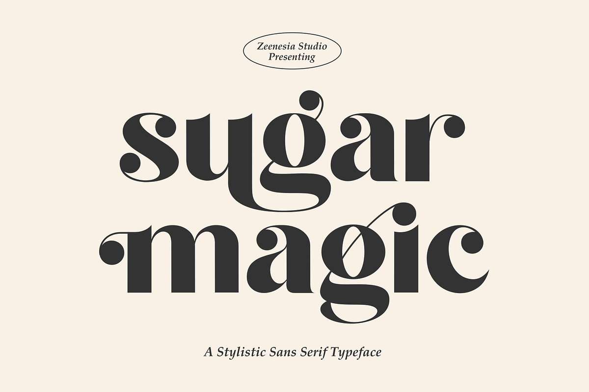 Sugar Magic, a Sans Serif Font by zeenesia (Photo 1 of 25)