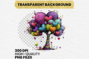 Whimsical Tree Clipart PNG, an Illustration by Dream Creation (Thumbnail 7 of 7)