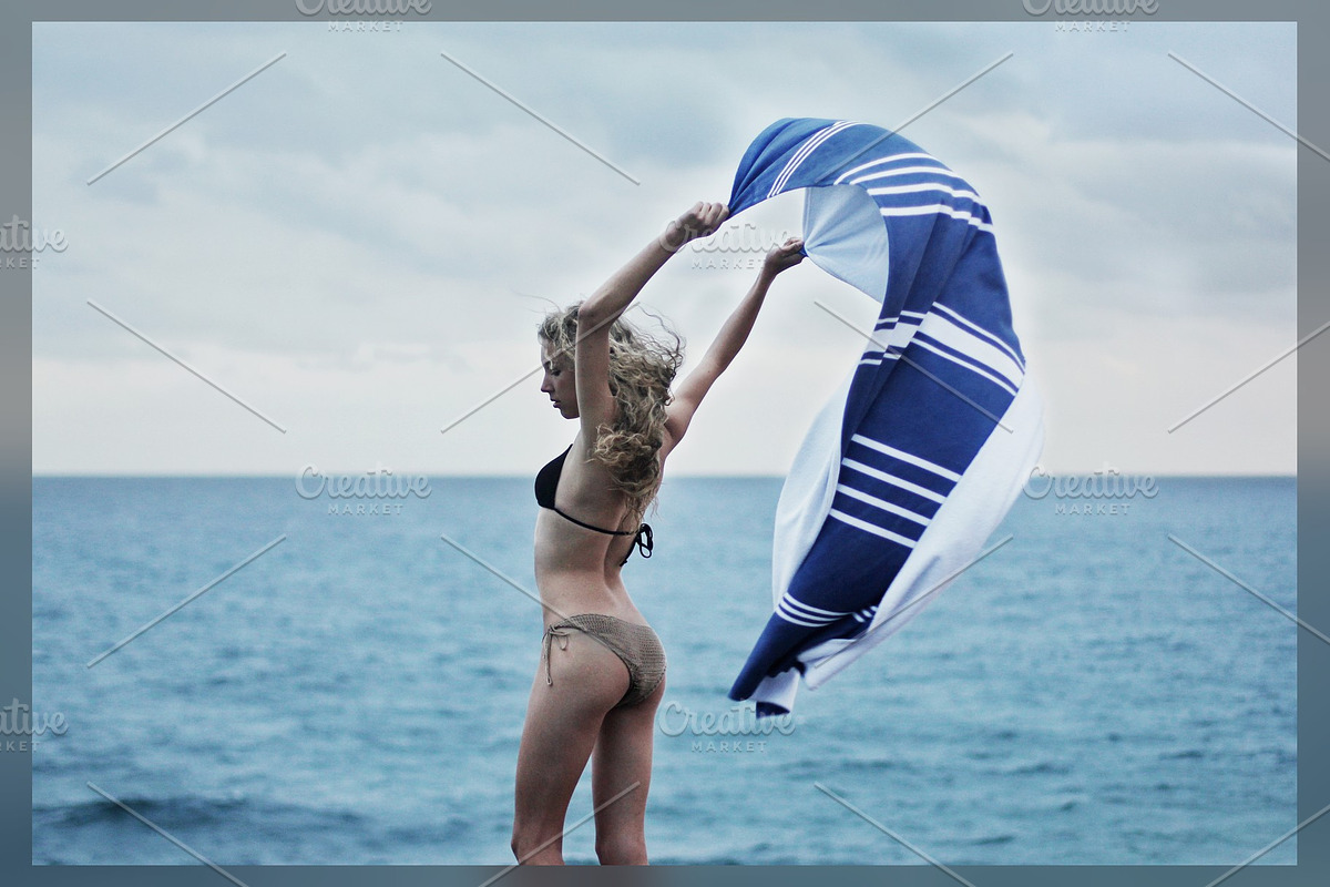 Beach Towel Flying in the Wind, a Beauty & Fashion Photo by Chris Joel Campbell (Photo 1 of 2)