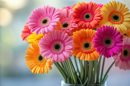 Radiant Gerbera Daisy Bouquet: A Vib, a Background Photo by Pixeness
