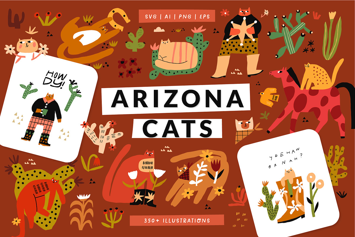 Arizona cats | 350+ illustrations, an Animal Illustration by Olia (Photo 1 of 13)