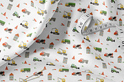 Kids Construction Seamless Patterns, a Pattern Graphic by Oksana Dovhopol Art (Thumbnail 2 of 15)
