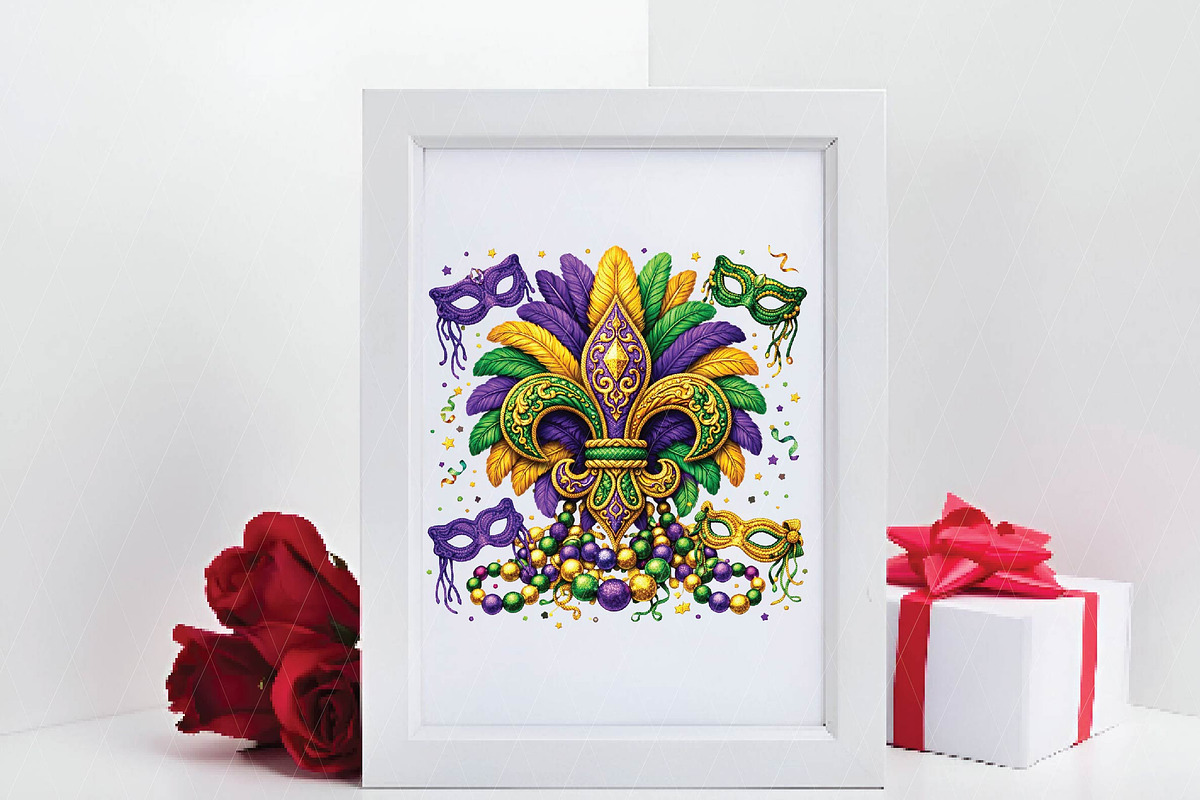 Mardi Gras Png Fleur-de-Lis Yarn Png, an Illustration by DreamPrint404 (Photo 3 of 6)