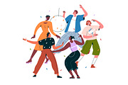 Happy people dancing at party set, a Person Illustration by Good Studio (Thumbnail 9 of 14)