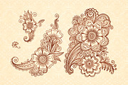 20 henna design vector elements, an Object Graphic by Art of Sun (Thumbnail 2 of 4)