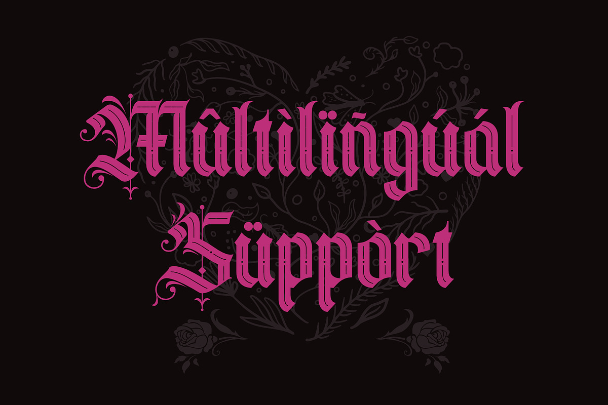 Black valentine, a Blackletter Font by LetterStock (Photo 5 of 6)