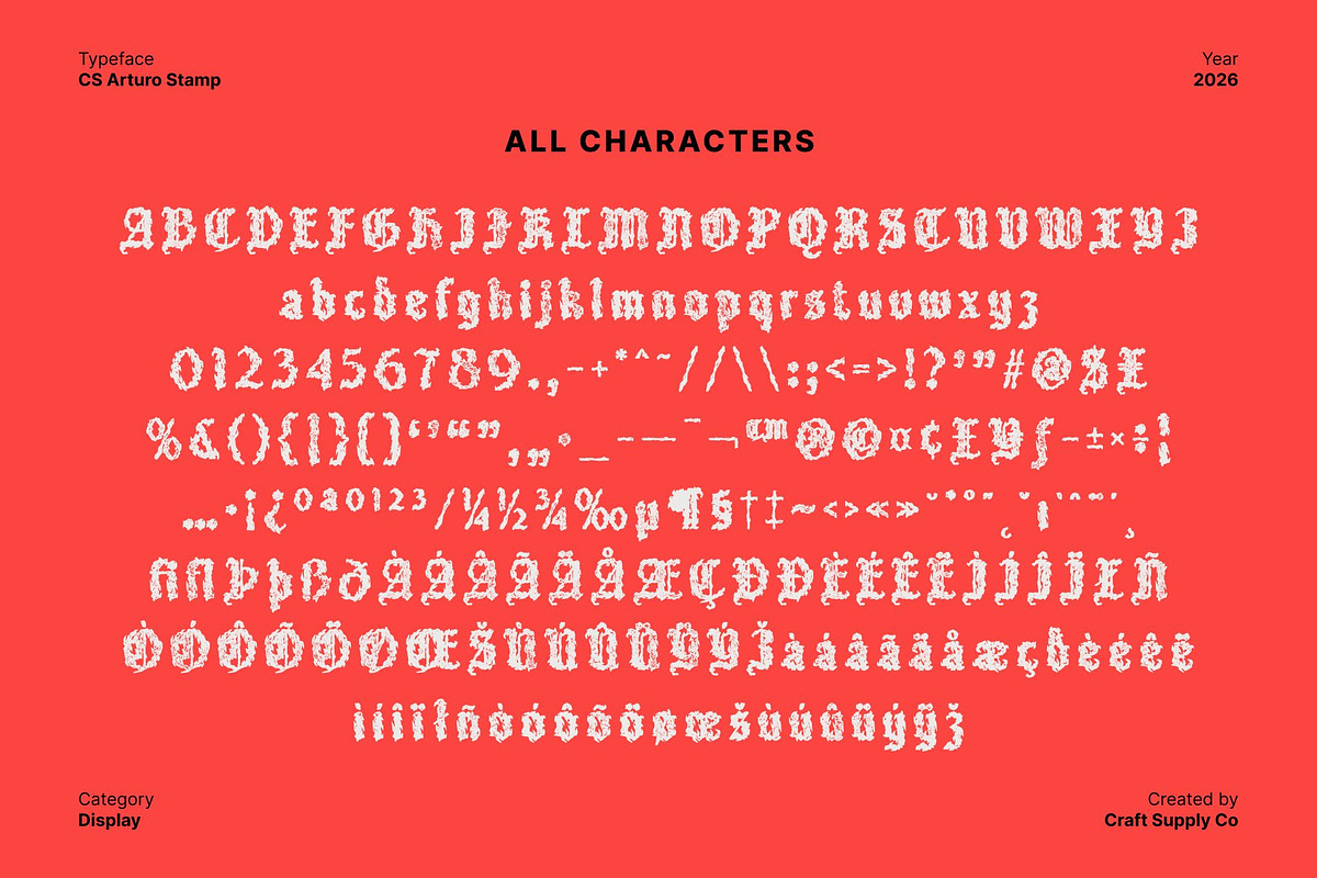 CS Arturo Stamp, a Blackletter Font by Craft Supply Co. (Photo 8 of 8)